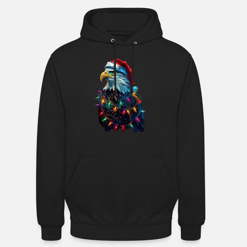 Noël de l’aigle - Sweat-shirt à capuche unisexe - noir