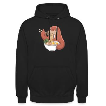 Walross - Unisex Hoodie - Schwarz - Vorne - Alina (178cm) & Michal (187cm)
