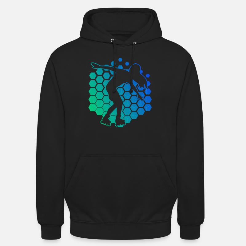Rollerskate Damen Rollerskaten Rollschuh - Unisex Hoodie - Schwarz