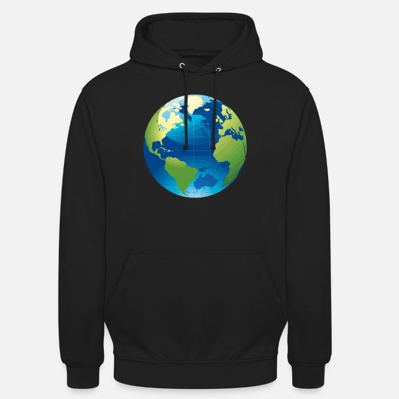 Erde Motiv als Geschenkidee - Unisex Hoodie - Schwarz