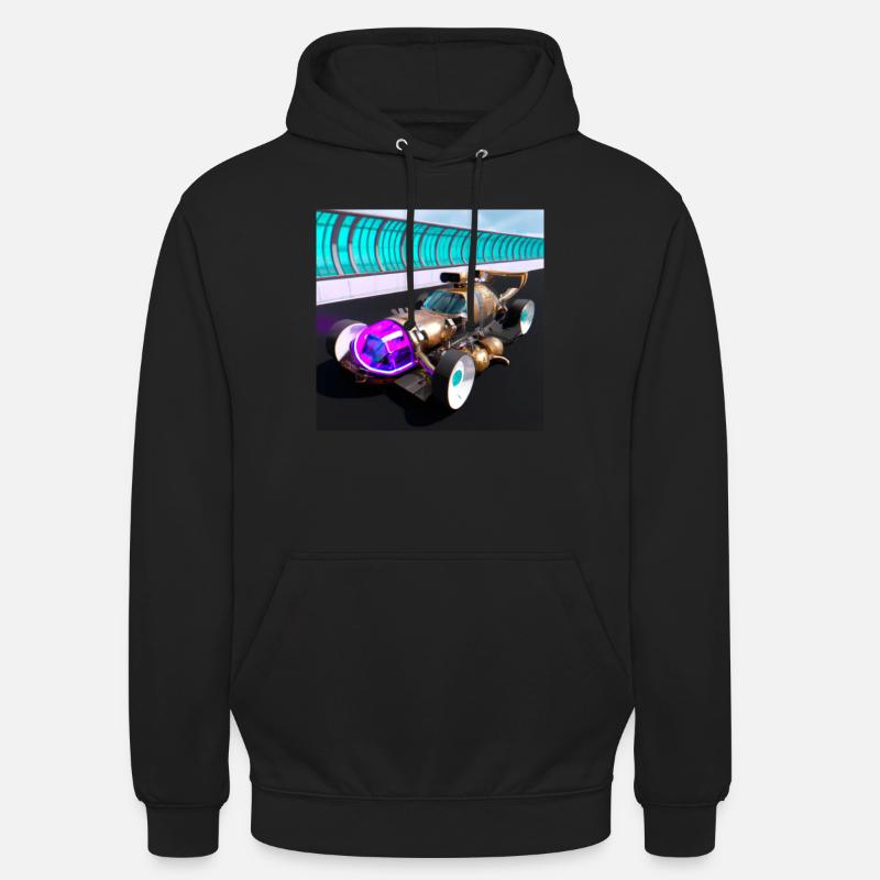 Steampunk im Synthwave-Stil 2 - Unisex Hoodie - Schwarz
