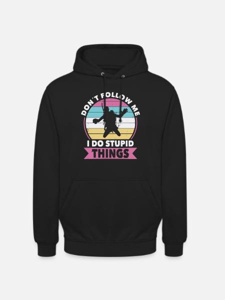 Volg geen duikduiken - Uniseks hoodie - zwart