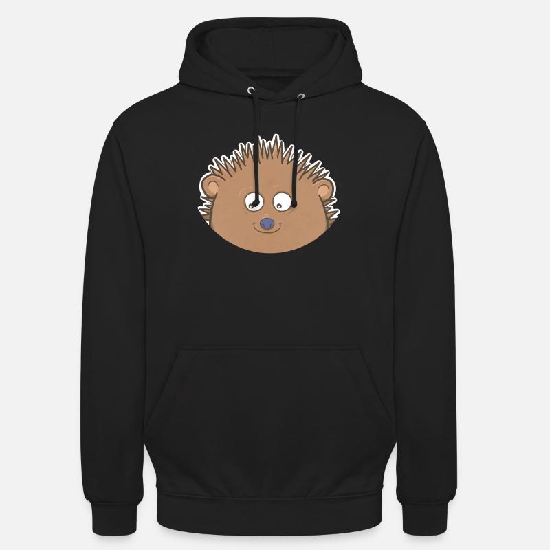 Hérisson - Sweat-shirt à capuche unisexe - noir