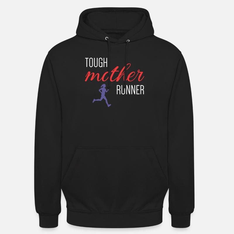 Mère coureuse coriace - Sweat-shirt à capuche unisexe - noir