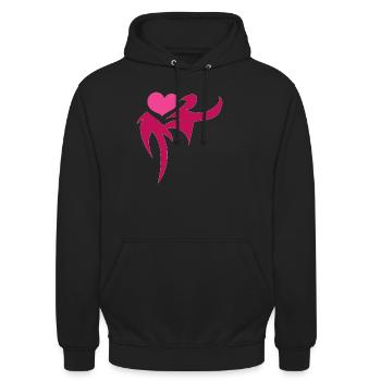Abstract pink colors - Unisex Hoodie - black - Front - Alina (178cm) & Michal (187cm)