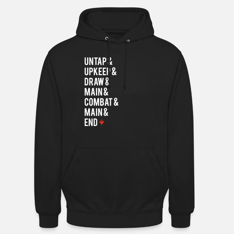 Magic: The Gathering Game Move Phases White - Unisex Hoodie - black