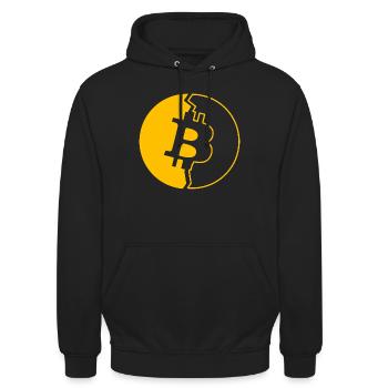 BTC Halving Bitcoin Moon - Unisex Hoodie - black - Front - Alina (178cm) & Michal (187cm)