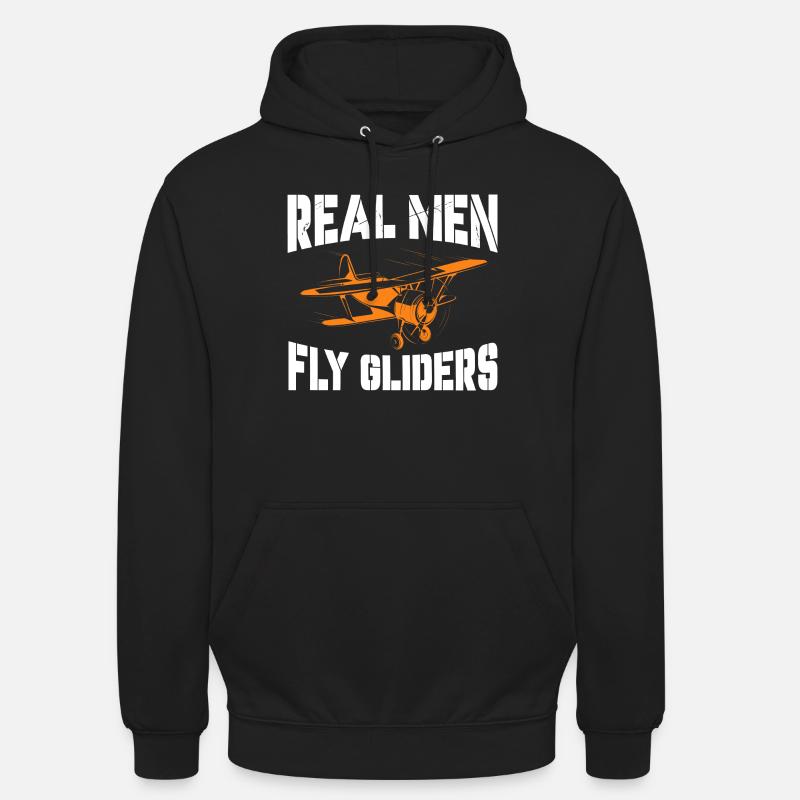 Planeurs de mouche Real Men - Sweat-shirt à capuche unisexe - noir