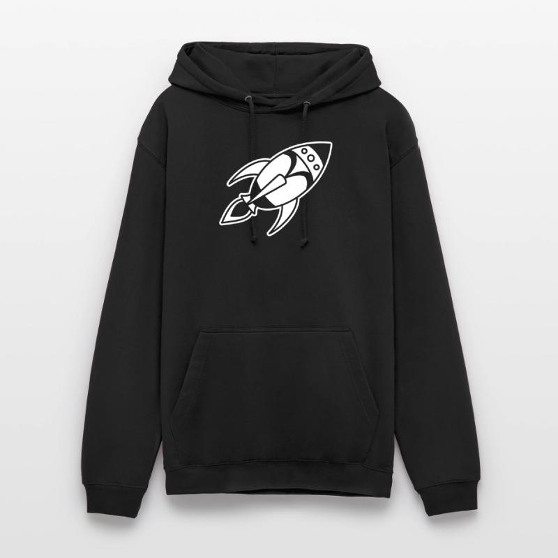 Fusée spatiale rétro – Conception de vaisseau spatial Sweat-shirt à capuche unisexe