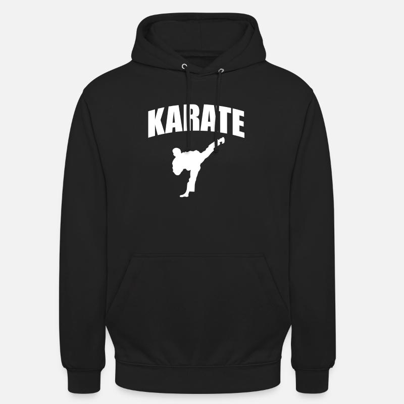 karate - Bluza z kapturem typu unisex - czarny