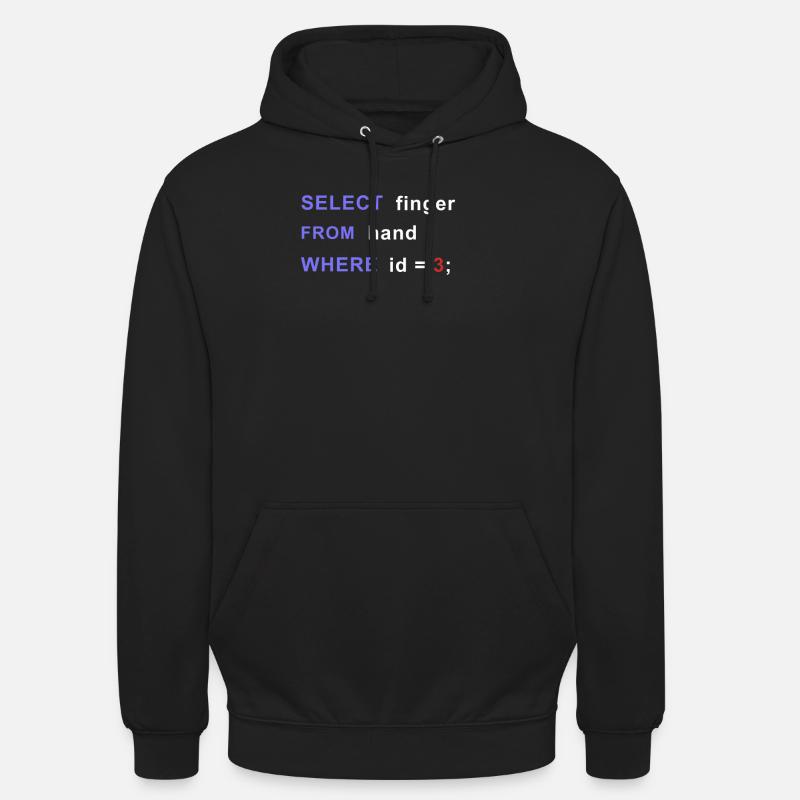 Sélectionnez le doigt de la main - Sweat-shirt à capuche unisexe - noir