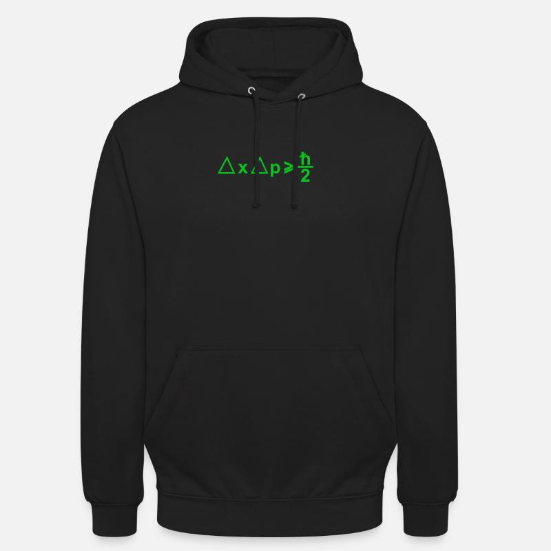 Relation d'incertitude de Heisenberg 3 - physiciens - Sweat-shirt à capuche unisexe - noir