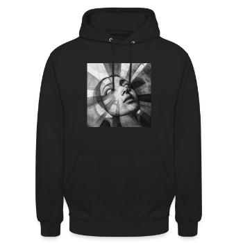 Dissoziation - Unisex Hoodie - Schwarz - Vorne - Alina (178cm) & Michal (187cm)