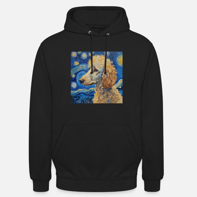 Pudel Van Gogh Geschenk - Unisex Hoodie - Schwarz