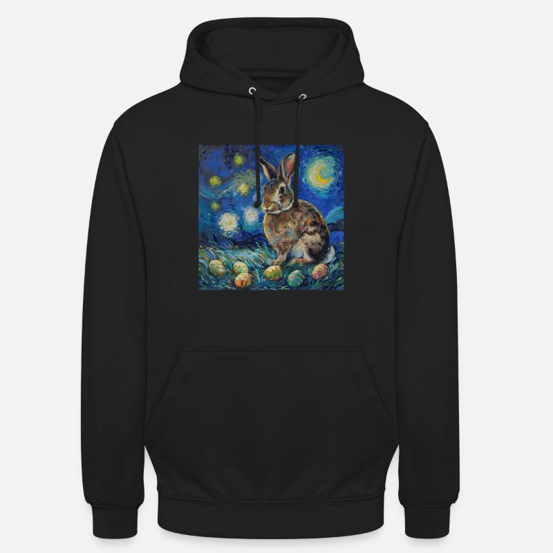 Lapin de Pâques, Pâques, Lapin - Sweat-shirt à capuche unisexe - noir