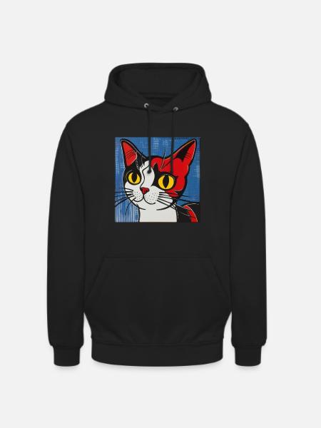 Cat, cat motif, comic - Unisex Hoodie - black