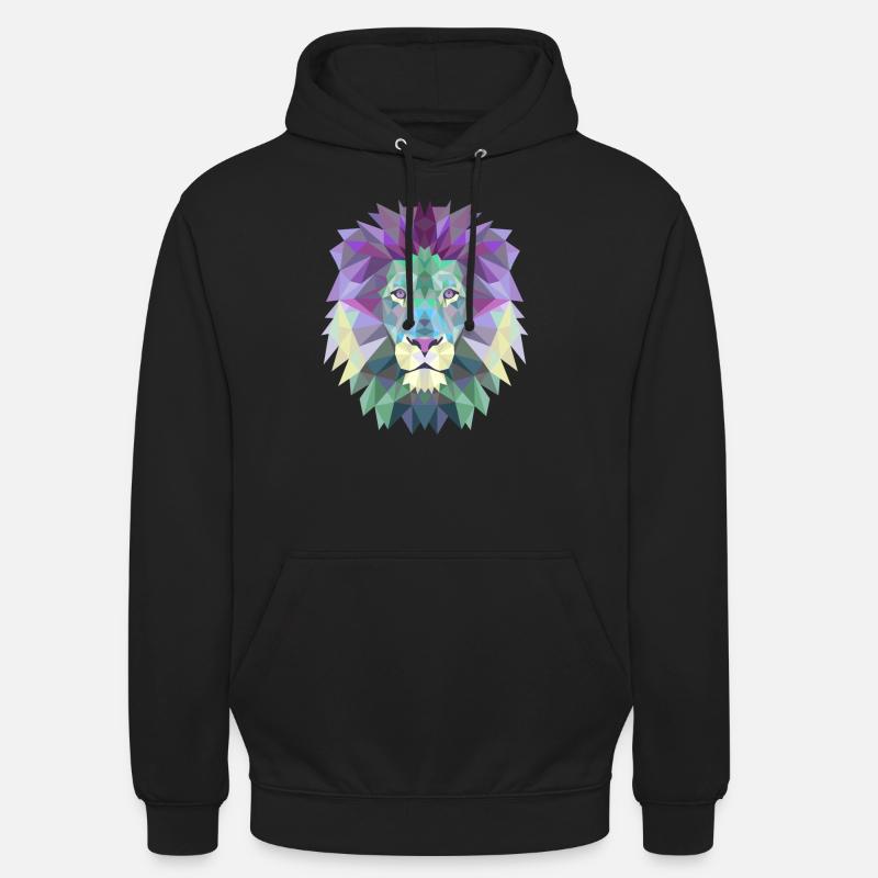 LÖWE POLYGON - Unisex Hoodie - Schwarz