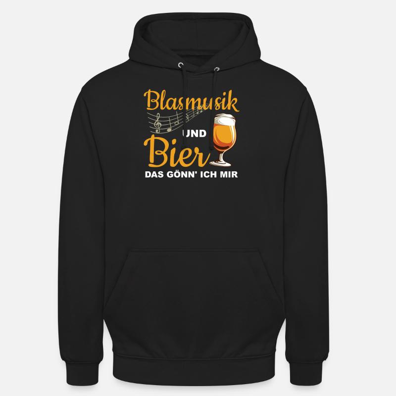Blasmusik und Bier - Unisex Hoodie - Schwarz