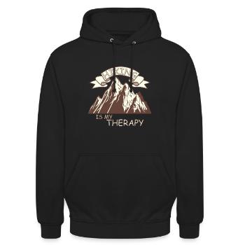 Hiking Therapy - Unisex Hoodie - Schwarz - Vorne - Alina (178cm) & Michal (187cm)