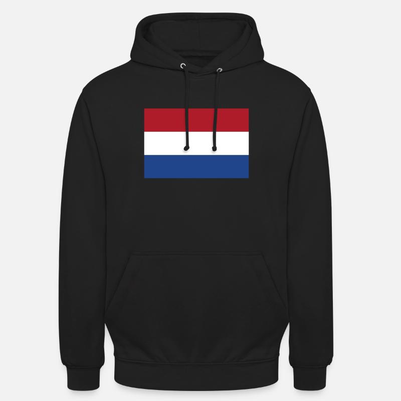 Pays-Bas Hollande Drapeau néerlandais Drapeau - Sweat-shirt à capuche unisexe - noir