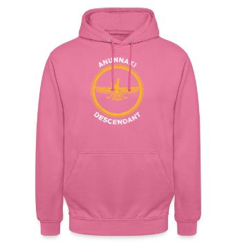 Anunnaki Descendant - Sweat-shirt à capuche unisexe - rose - Devant - Alina (178cm) & Michal (187cm)