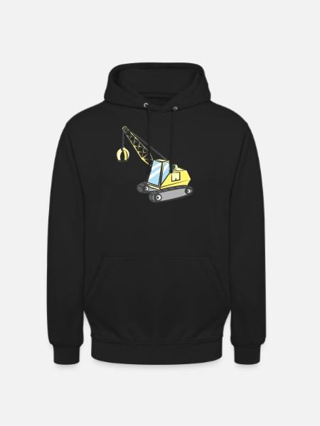 Crane with gripper - Unisex Hoodie - black