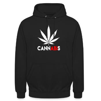 Abi, Abschluss, Matura | Design - Unisex Hoodie - Schwarz - Vorne - Alina (178cm) & Michal (187cm)