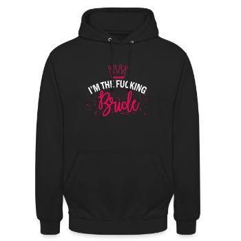 hen - Unisex Hoodie - black - Front - Alina (178cm) & Michal (187cm)