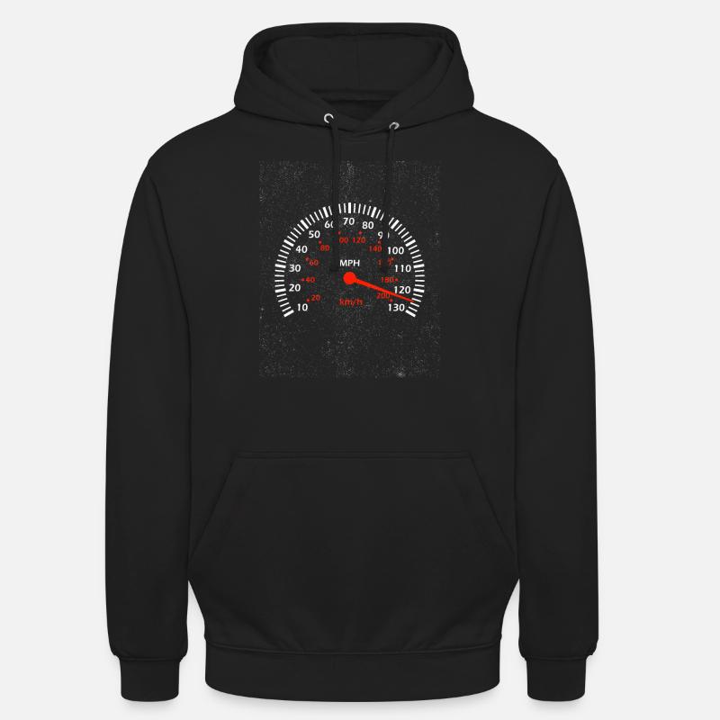 Auto Tachometer texturiertes Geschenk - Unisex Hoodie - Schwarz