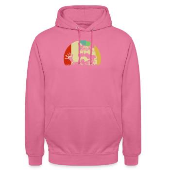 Voleur de rongeur cadeau animal mignon - Sweat-shirt à capuche unisexe - rose - Devant - Alina (178cm) & Michal (187cm)
