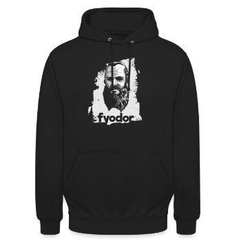 Fiodor - Sweat-shirt à capuche unisexe - noir - Devant - Alina (178cm) & Michal (187cm)