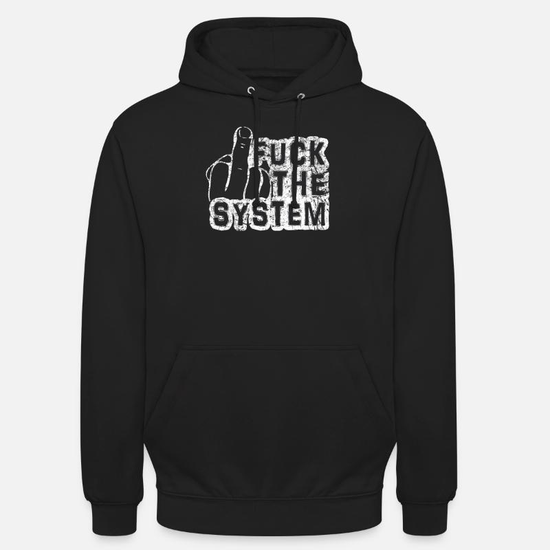 Baiser le système GRUNGE - Sweat-shirt à capuche unisexe - noir