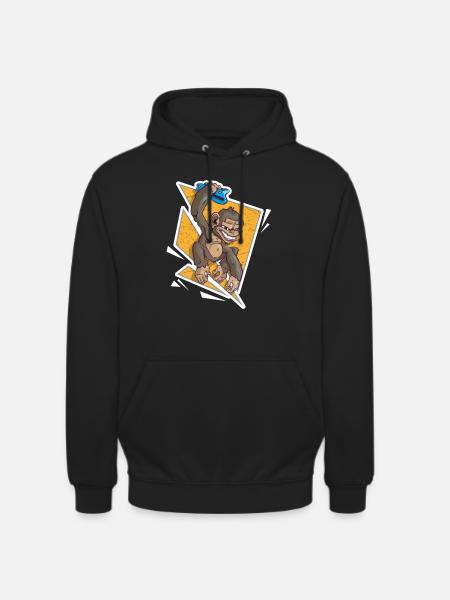 Climbing monkey bouldering climbing - Unisex Hoodie - black