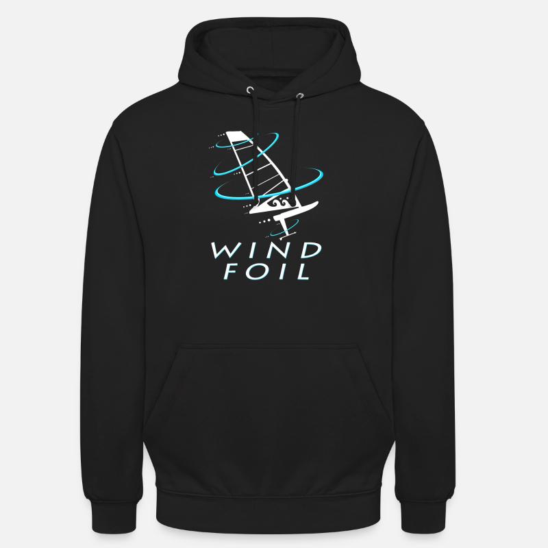 Windfoiling - Sweat-shirt à capuche unisexe - noir
