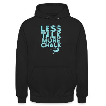 Moins parler plus de craie - Sweat-shirt à capuche unisexe - noir - Devant - Alina (178cm) & Michal (187cm)
