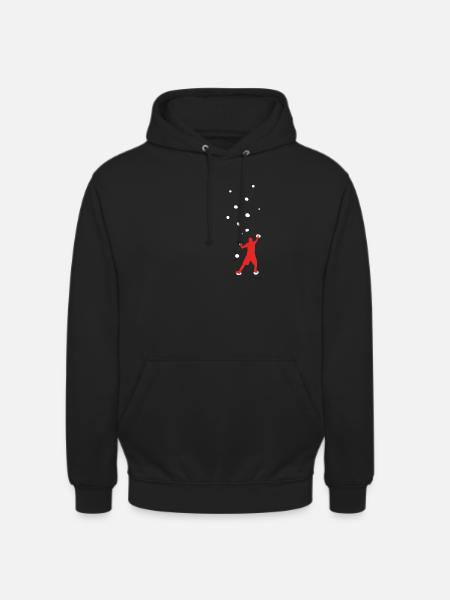 Bouldernder Felskletterer - Unisex Hoodie - Schwarz