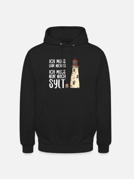 Insel Sylt Urlaub Geschenkidee - Unisex Hoodie - Schwarz