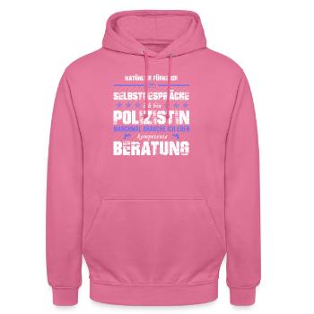 Polizistin - Unisex Hoodie - Pink - Vorne - Alina (178cm) & Michal (187cm)