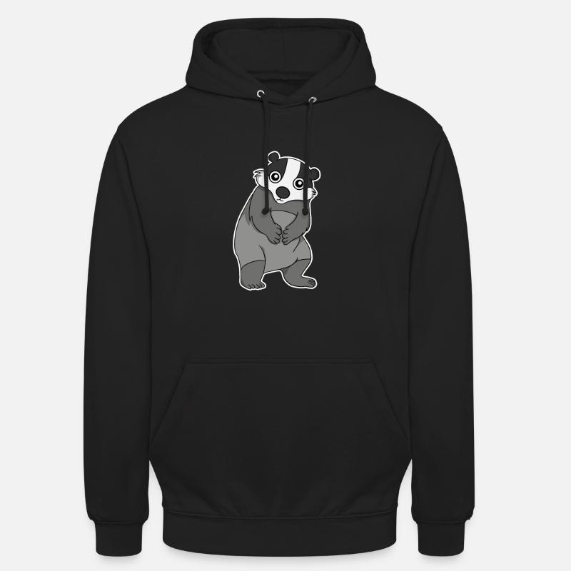 Süßer Dachs Geschenk - Unisex Hoodie - Schwarz