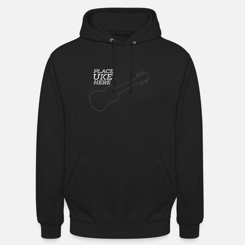 ukulélé - Sweat-shirt à capuche unisexe - noir