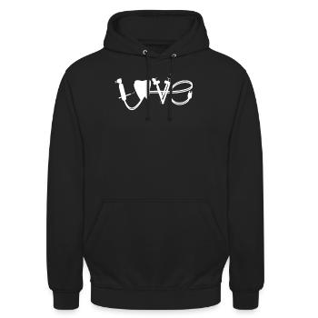 Zahnarzt Love - Geschenk - Unisex Hoodie - Schwarz - Vorne - Alina (178cm) & Michal (187cm)