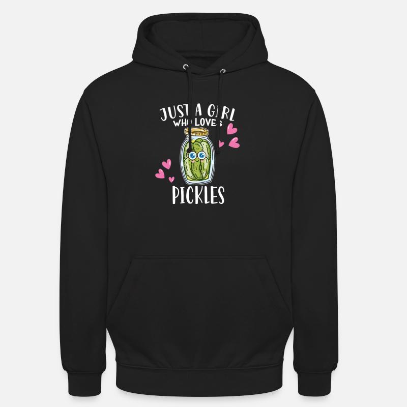 Juste une fille qui aime les cornichons Concombre Salade de concombre - Sweat-shirt à capuche unisexe - noir