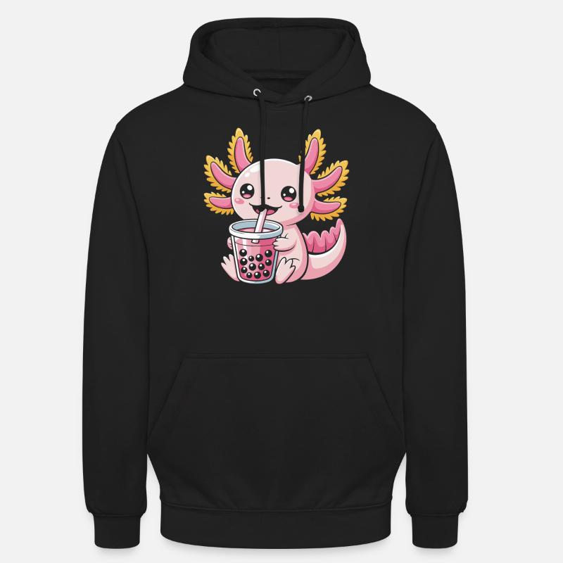 Axolotl mignon - Sweat-shirt à capuche unisexe - noir