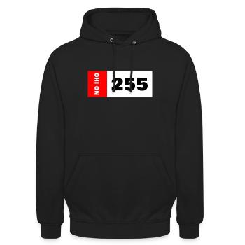 OVER IS 255 - SA-INT - Es ist vorbei - Unisex Hoodie - Schwarz - Vorne - Alina (178cm) & Michal (187cm)