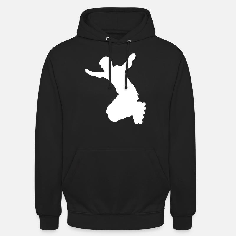 Patins rollers rollers patins - Sweat-shirt à capuche unisexe - noir