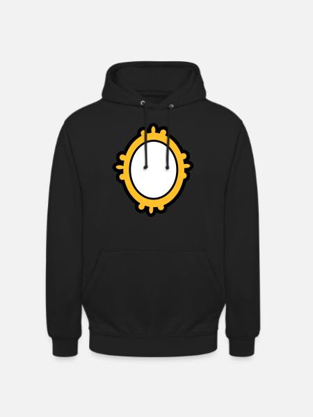 miroir - Sweat-shirt à capuche unisexe - noir
