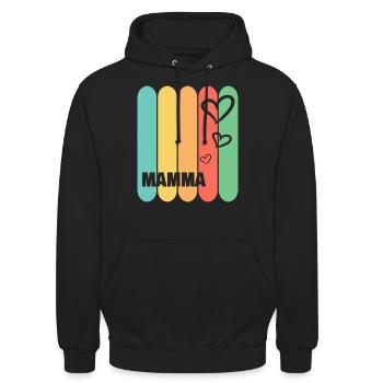 Herzen Mama - Unisex Hoodie - Schwarz - Vorne - Alina (178cm) & Michal (187cm)
