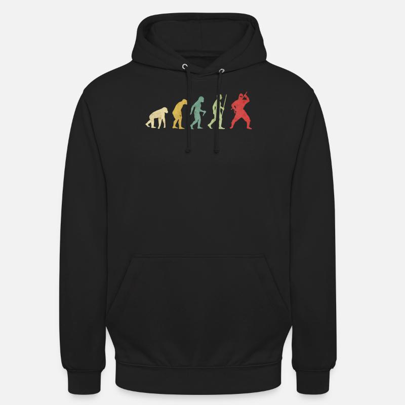 Ninja Pose Evolution - Unisex Hoodie - black