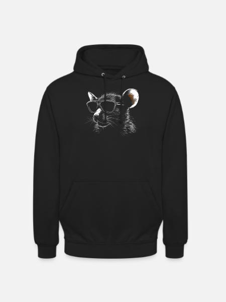 Ratten Sonnenbrille - Unisex Hoodie - Schwarz