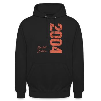Geboren im Jahr 2004 Limited Edition Jahrgang 2004 - Unisex Hoodie - Schwarz - Vorne - Alina (178cm) & Michal (187cm)
